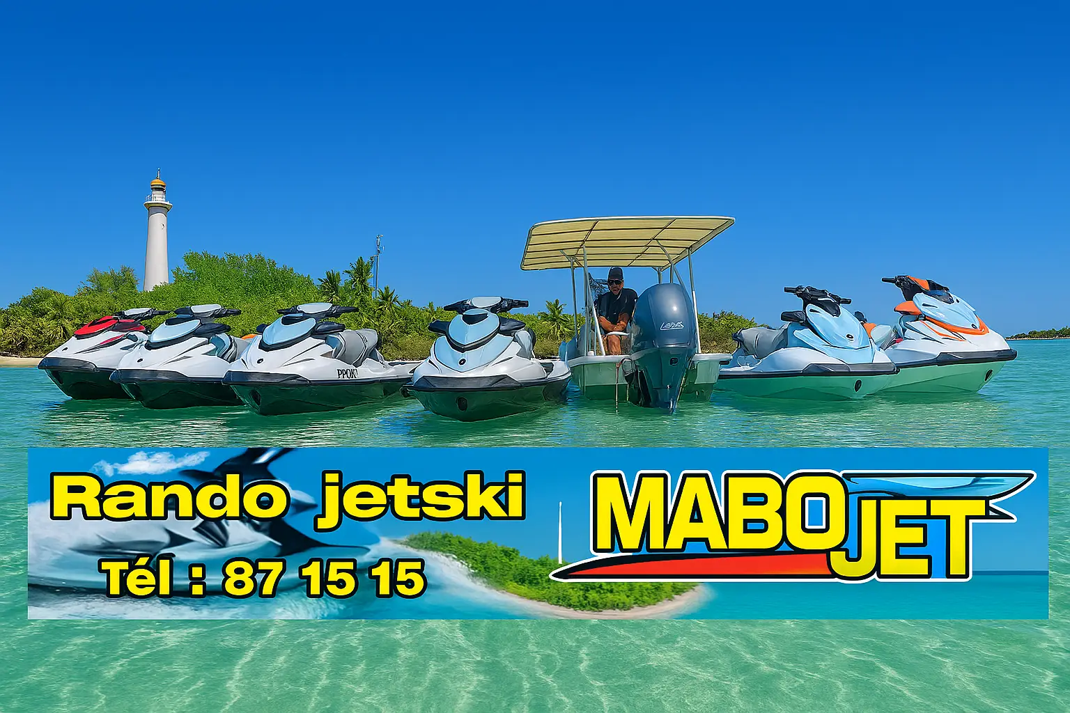 Randonnée jetski en mer avec Mabojet à Nouméa